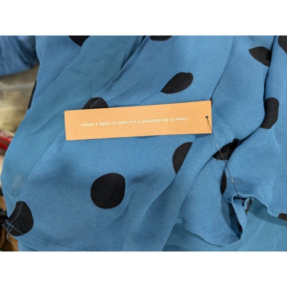 NWT Reformation Valentin Porto Polka Dot Long Dress Size 10 - Picture 13 of 14